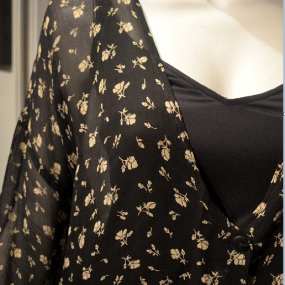 Vintage Farideh Pour Publique Georgette Tunique - Picture 2 of 5